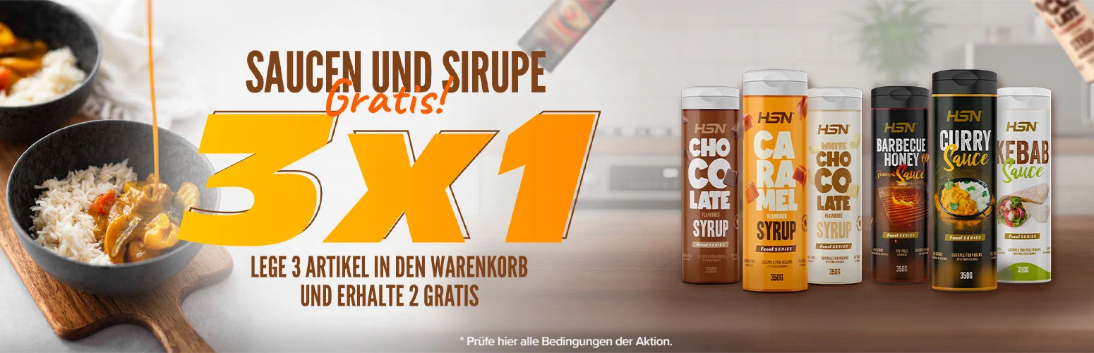 3x1 auf Saucen und Sirupe