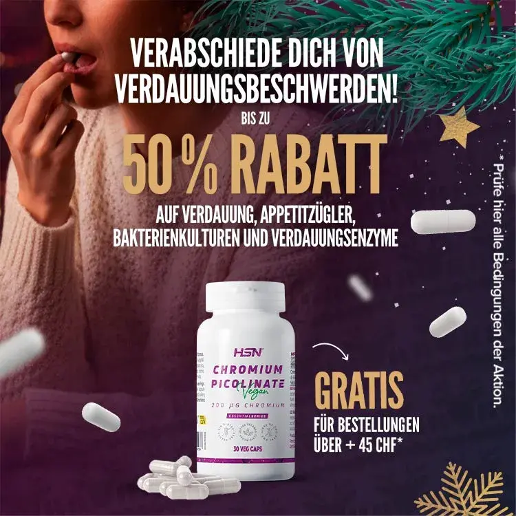 Bis zu 50 % Rabatt auf Verdauung, Appetitzügler, Bakterienkulturen und Verdauungsenzyme