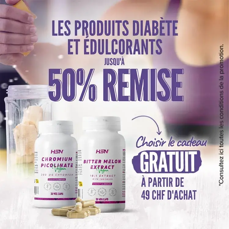 Jusqu’à 50 % Réduc. sur les Produits Diabète et Édulcorants