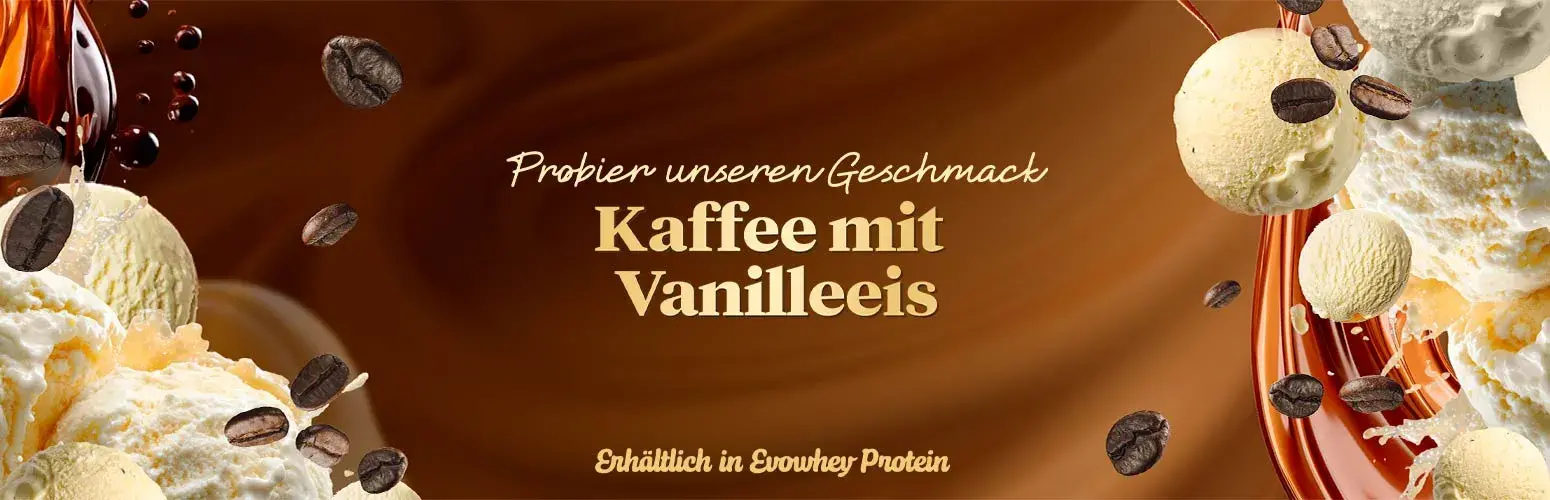 Probier unseren Geschmack Kaffee mit Vanilleeis