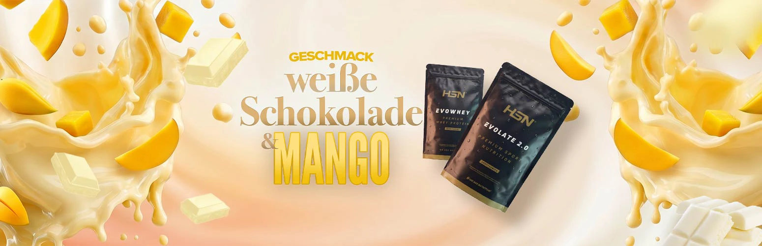 Geschmack Wei&szlig;e Schokolade und Mango