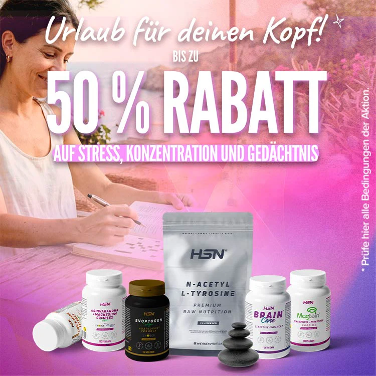 Bis zu 50 % Rabatt auf Stress, Konzentration und Ged&auml;chtnis