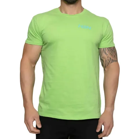 HSN T-SHIRT BAUMWOLLE GR&Uuml;N - BLAU S