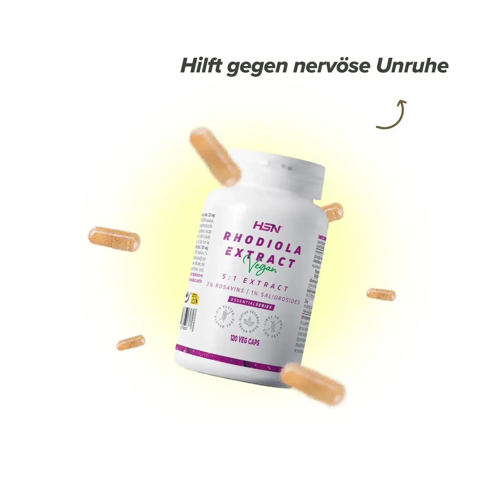 Bremse nerv&ouml;se Anspannung mit Rhodiola Rosea