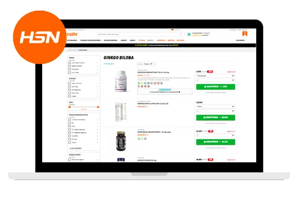 Präparate mit Ginkgo biloba