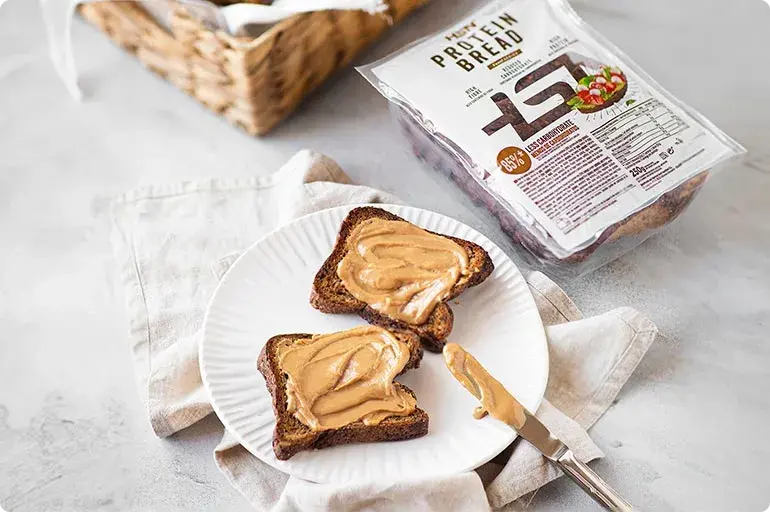 Proteinbrot mit hohem Ballaststoffgehalt