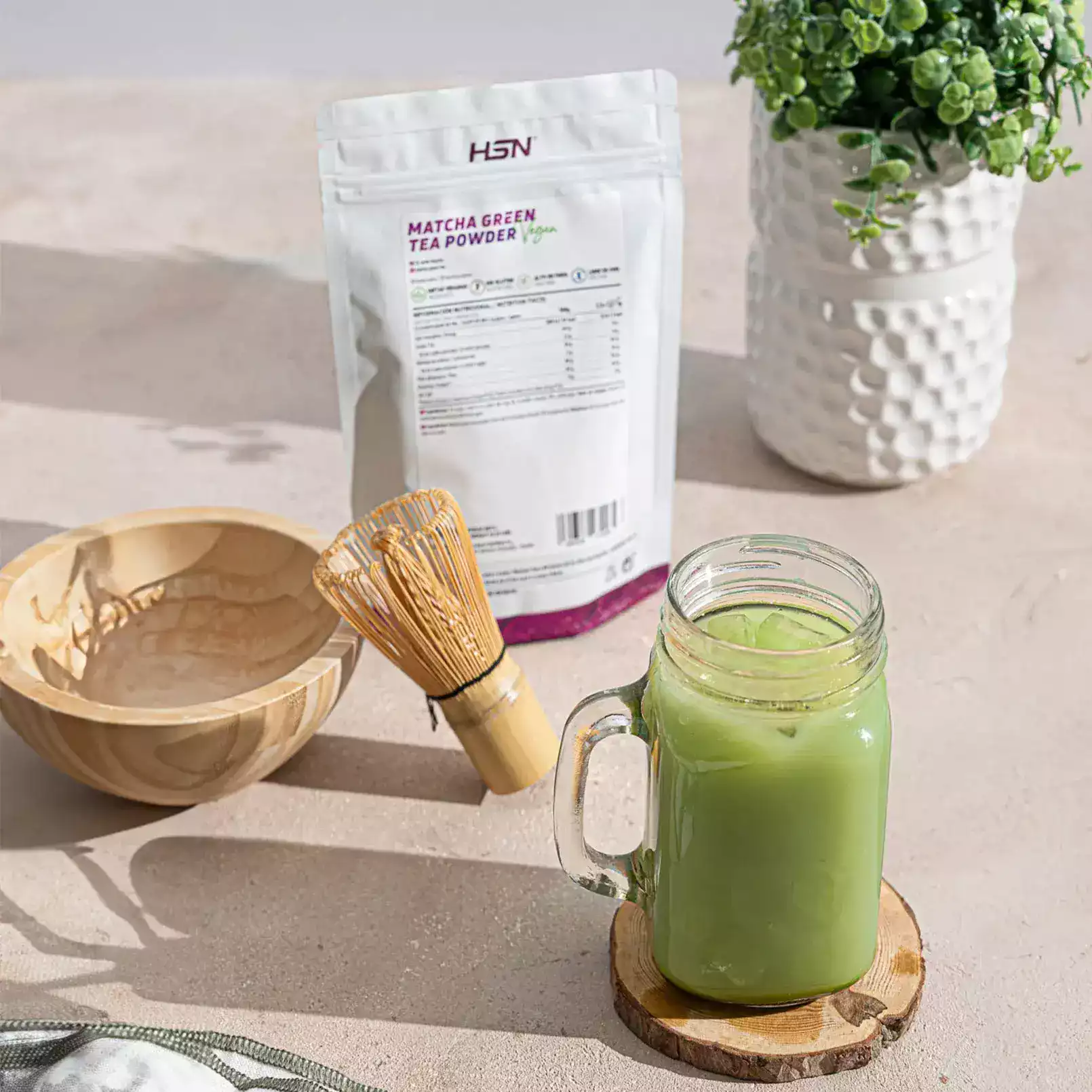 Matcha-Gr&uuml;ntee-Pulver ohne Zus&auml;tze