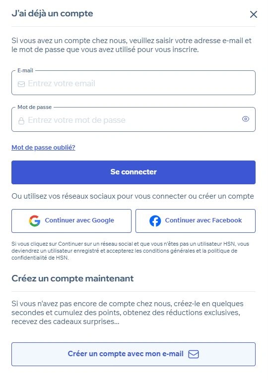 Complétez la commande depuis votre compte utilisateur