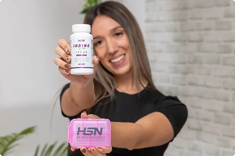 Iode de HSN avec le pilulier hebdomadaire