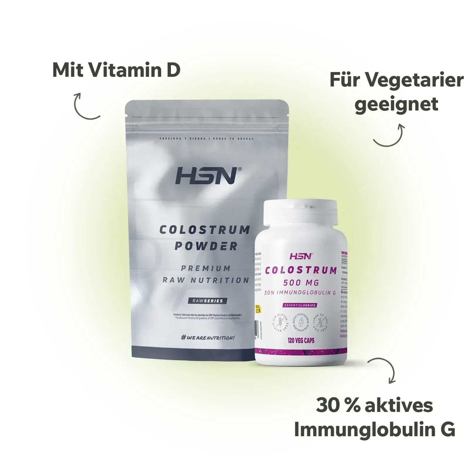 Verkapseltes Rinderkolostrum mit Vitamin D3 Verkapseltes Rinderkolostrum mit Vitamin D3